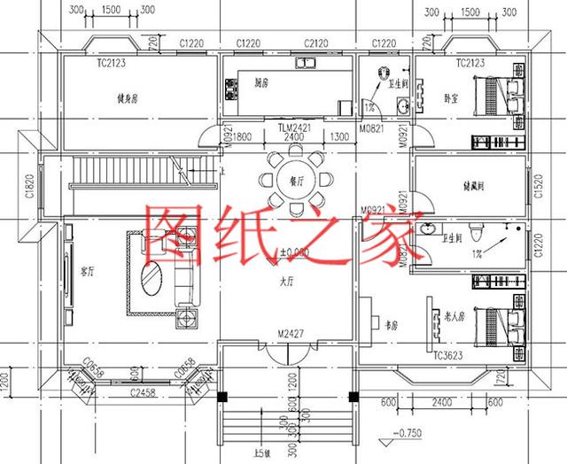 6套二層別墅設(shè)計圖，外觀美麗大方，經(jīng)濟實用型住宅。