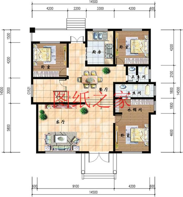二層別墅設(shè)計(jì)圖，外觀新穎漂亮、布局科學(xué)合理，您的首選！