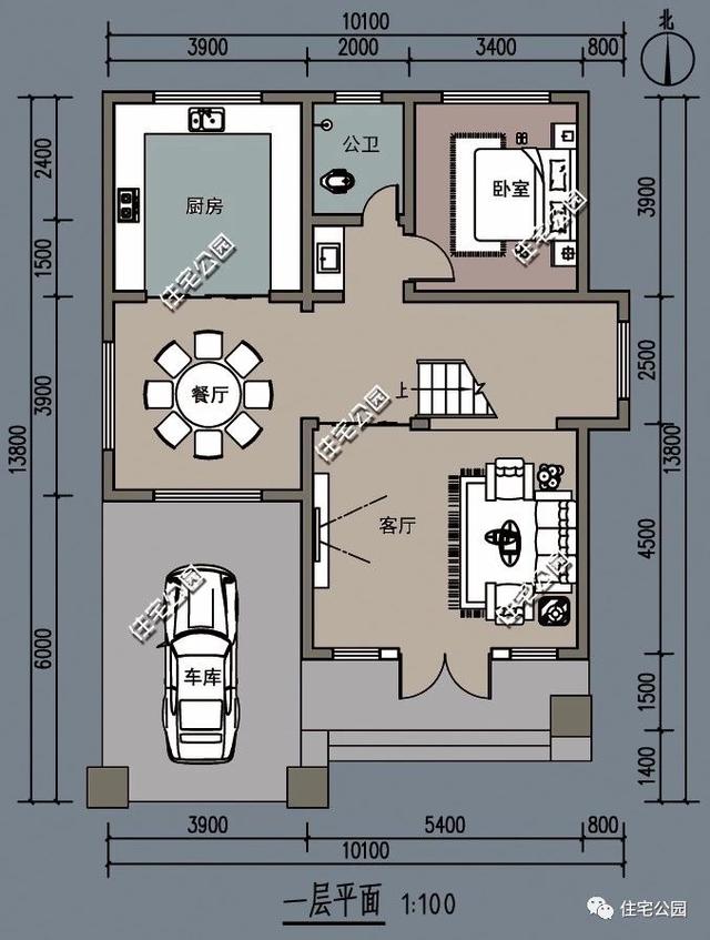 現(xiàn)代別墅設(shè)計(jì)圖，外觀造型簡(jiǎn)單大方，藝術(shù)感十足。