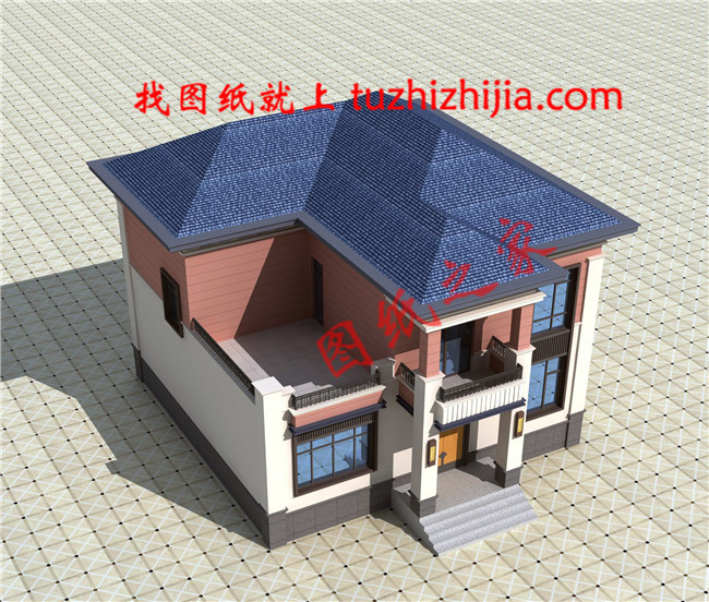 農村最好看兩層小樓圖及全套CAD施工圖紙，新中式風格，簡潔大氣