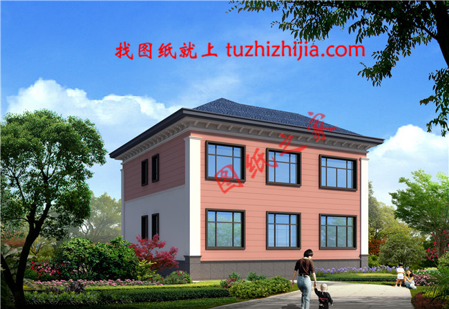 農村最好看兩層小樓圖及全套CAD施工圖紙，新中式風格，簡潔大氣