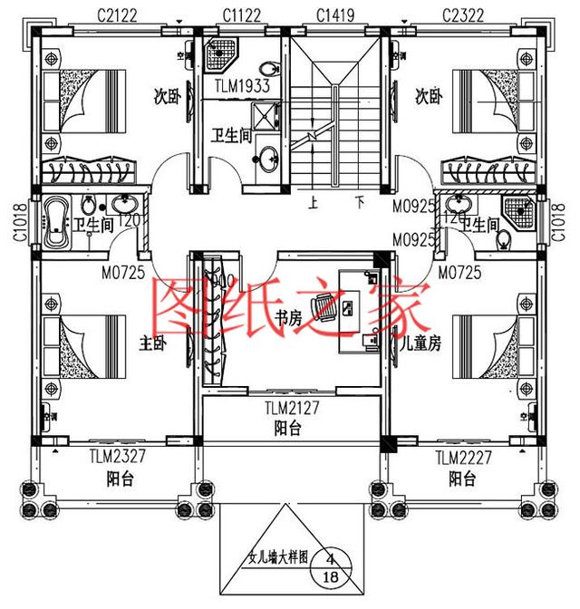 非常豪華大氣的農(nóng)村四層別墅設(shè)計(jì)圖，建成之后肯定人人羨慕