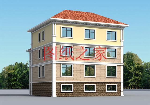 非常豪華大氣的農(nóng)村四層別墅設(shè)計(jì)圖，建成之后肯定人人羨慕