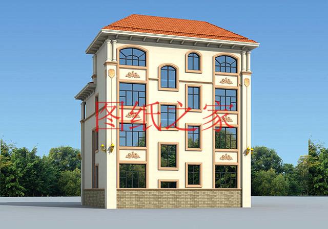 非常豪華大氣的農(nóng)村四層別墅設(shè)計(jì)圖，建成之后肯定人人羨慕