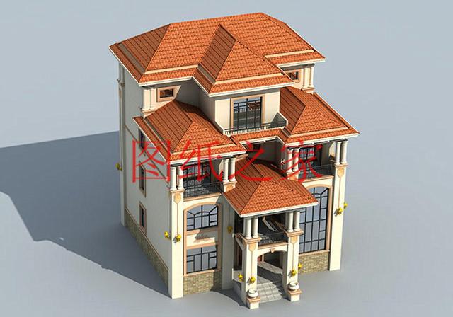 非常豪華大氣的農(nóng)村四層別墅設(shè)計(jì)圖，建成之后肯定人人羨慕