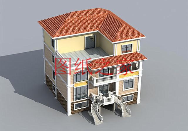 非常豪華大氣的農(nóng)村四層別墅設(shè)計(jì)圖，建成之后肯定人人羨慕