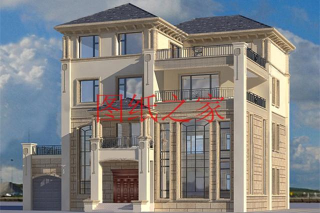 非常豪華大氣的農(nóng)村四層別墅設(shè)計(jì)圖，建成之后肯定人人羨慕