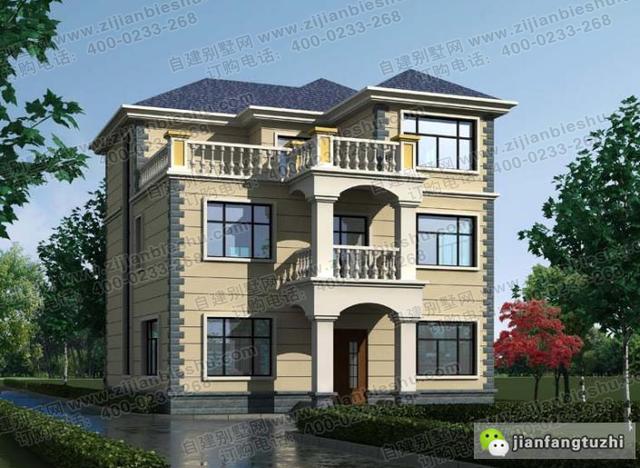 5款十分受歡迎的三層農(nóng)村自建房（全套）施工效果圖，占地面積約130㎡