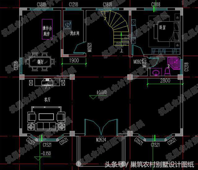 5款十分受歡迎的三層農(nóng)村自建房（全套）施工效果圖，占地面積約130㎡