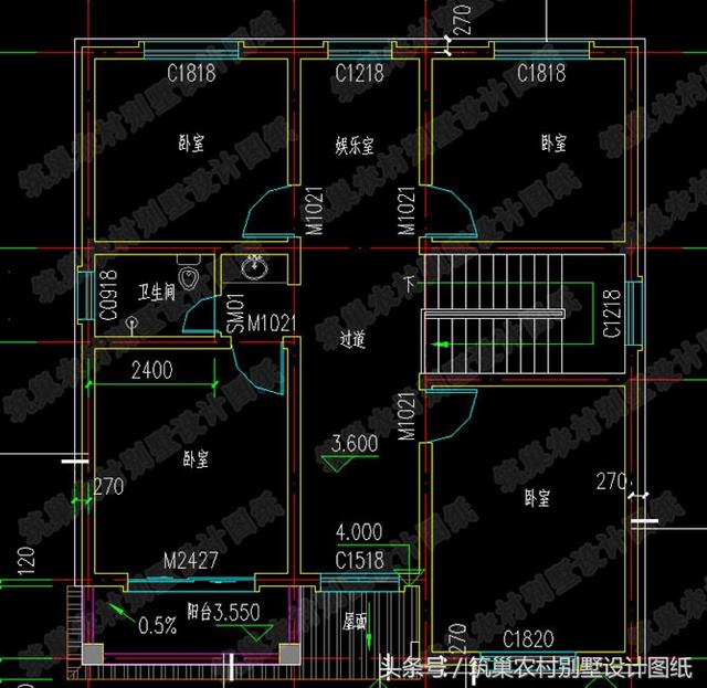 5款二層占地120㎡左右農(nóng)村別墅全套設(shè)計(jì)施工圖，造價(jià)都在30萬(wàn)以內(nèi)
