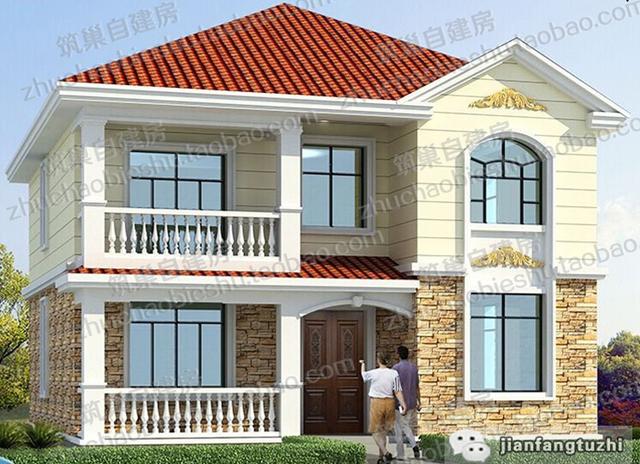 5款二層占地120㎡左右農(nóng)村別墅全套設(shè)計(jì)施工圖，造價(jià)都在30萬(wàn)以內(nèi)