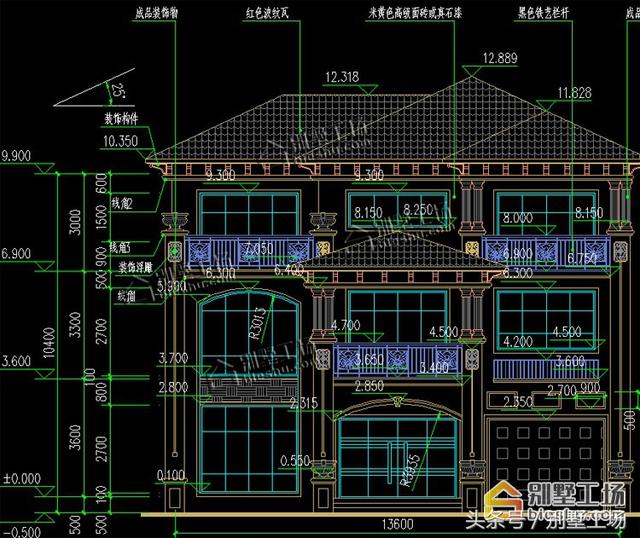 新農(nóng)村三層簡歐式別墅設(shè)計(jì)圖，很適合農(nóng)村家庭建造