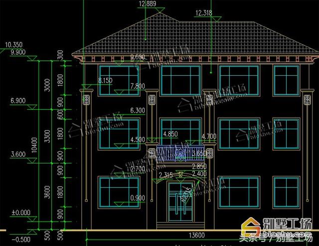 新農(nóng)村三層簡歐式別墅設(shè)計(jì)圖，很適合農(nóng)村家庭建造