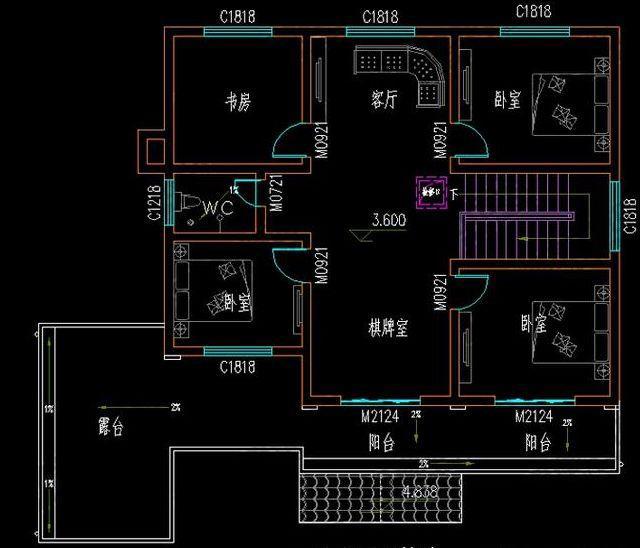 帶車庫的農(nóng)村自建別墅設(shè)計圖，簡單大方，外觀耐看