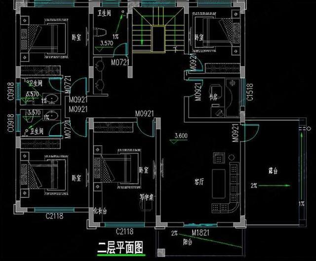 帶車庫的農(nóng)村自建別墅設(shè)計圖，簡單大方，外觀耐看