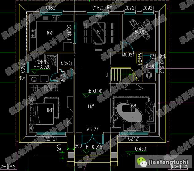 最新款三層自建房設計施工圖，戶型優(yōu)化設計，符合農(nóng)村建房