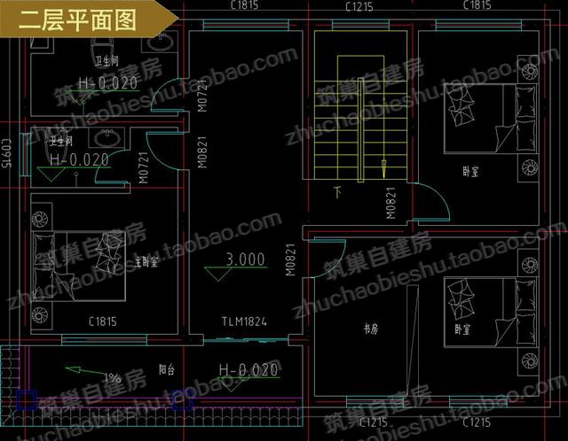 經(jīng)典二層農(nóng)村自建房設(shè)計(jì)施工圖，美觀大氣，居住舒適，滿足家庭住房需求