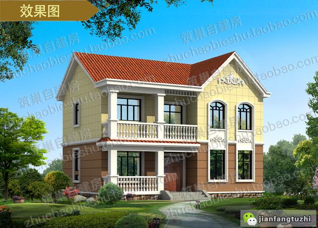 經(jīng)典二層農(nóng)村自建房設(shè)計(jì)施工圖，美觀大氣，居住舒適，滿足家庭住房需求