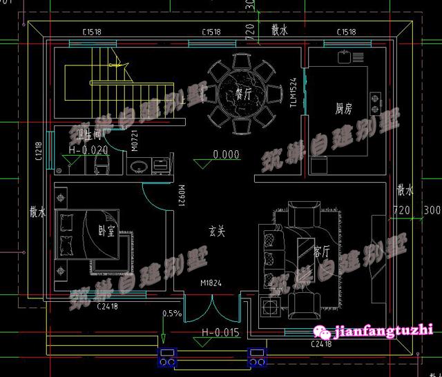 10月最新出爐的二層農(nóng)村自建別墅設(shè)計圖，最小占地100平，最大180平