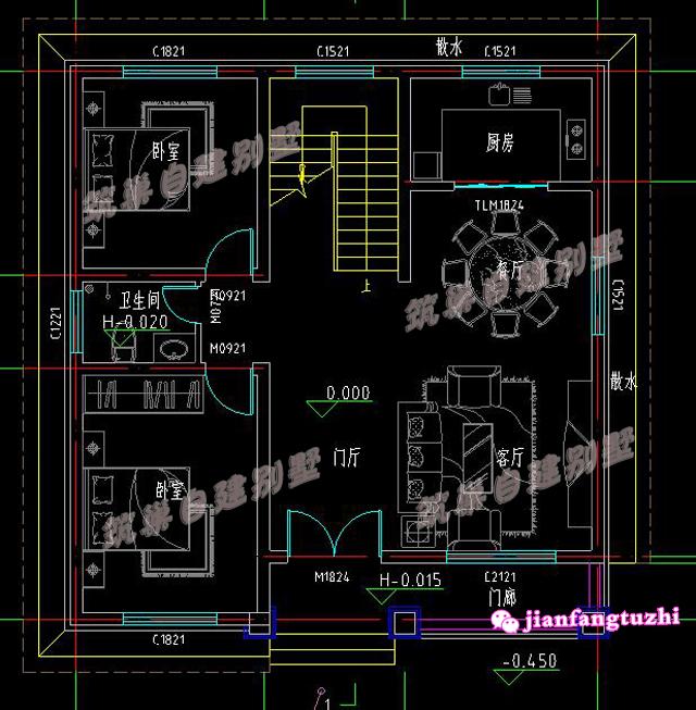 10月最新出爐的二層農(nóng)村自建別墅設(shè)計圖，最小占地100平，最大180平