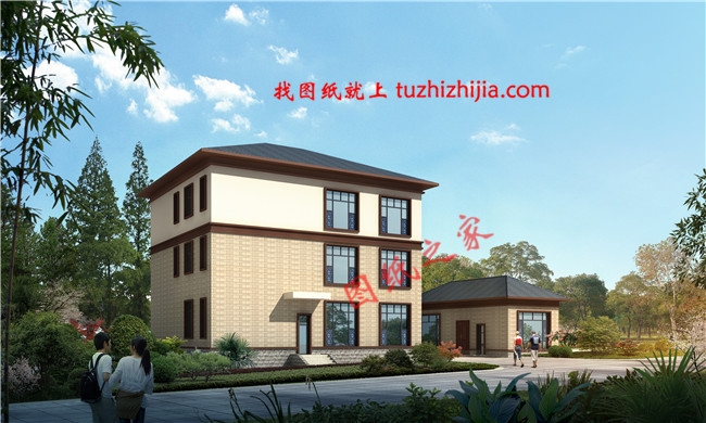 農(nóng)村三層別墅設(shè)計圖紙，造價50萬左右，中式風(fēng)格，沉穩(wěn)內(nèi)斂