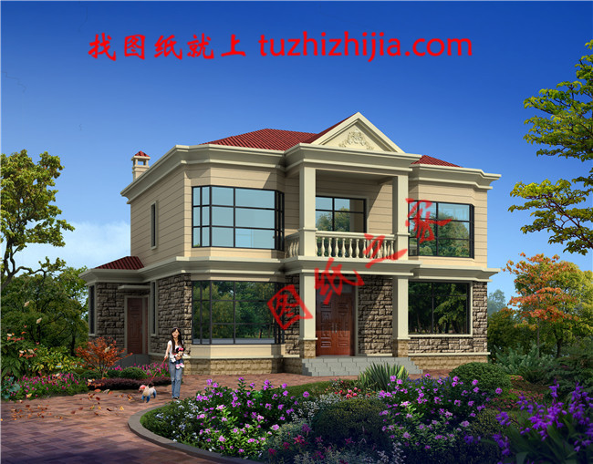 二層農(nóng)村房子圖片及全套施工圖紙，占地150平面左右