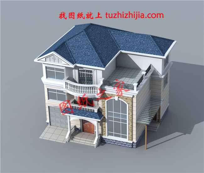 漂亮的農(nóng)村三層小樓房設(shè)計(jì)圖，簡(jiǎn)單大氣，帶車庫(kù)