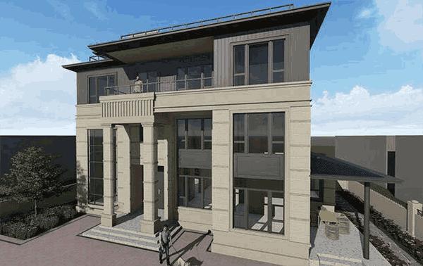 讓人一見難忘的四層平屋頂別墅設(shè)計圖，實在是令人驚艷