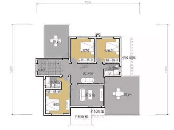 這款別墅設(shè)計圖，算是今年二層別墅中的黑馬，設(shè)計感十足