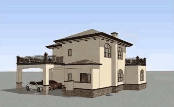 這款別墅設(shè)計圖，算是今年二層別墅中的黑馬，設(shè)計感十足