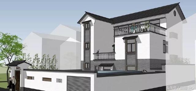 三層中式園林風(fēng)格別墅設(shè)計(jì)圖，涼亭池塘應(yīng)有盡有，一家人其樂融融