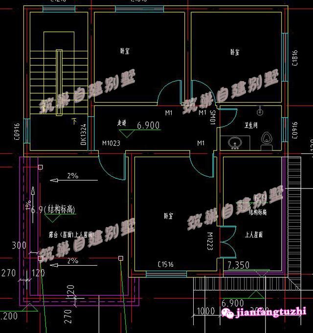 農(nóng)村三層自建房全套設(shè)計(jì)圖，占地110平米，美觀又省心