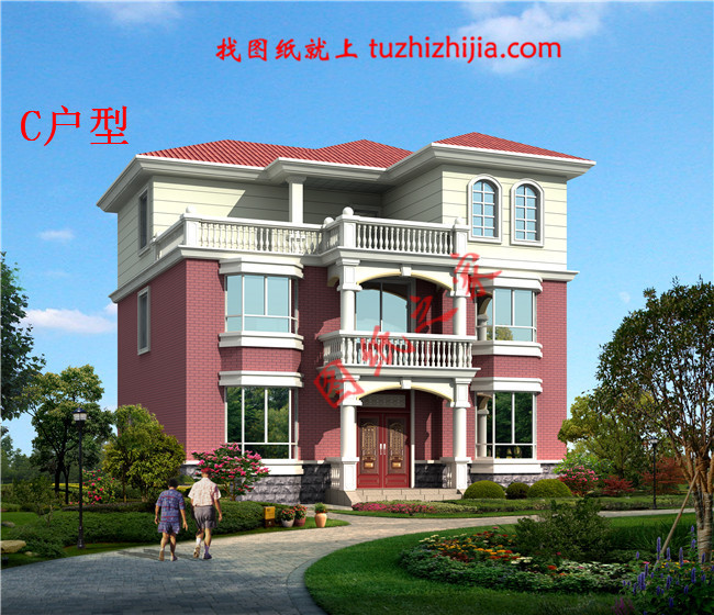 農(nóng)村二層半別墅設(shè)計(jì)圖，簡(jiǎn)單實(shí)用，造價(jià)低