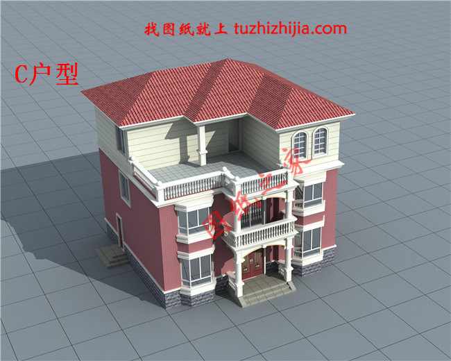 農(nóng)村二層半別墅設(shè)計(jì)圖，簡(jiǎn)單實(shí)用，造價(jià)低