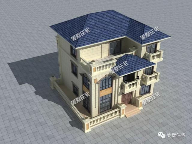 三層歐式別墅設(shè)計(jì)圖，體面大氣，8臥4衛(wèi)帶棋牌室，超級贊的房子