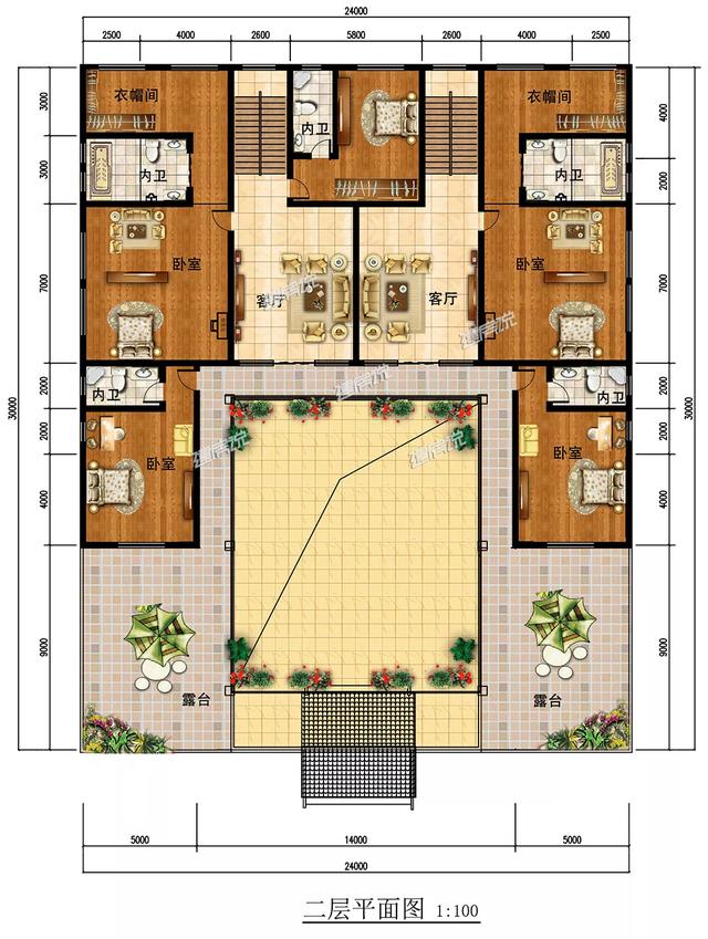 中式四合院別墅設(shè)計(jì)圖，建棟好別墅，造福幾代人