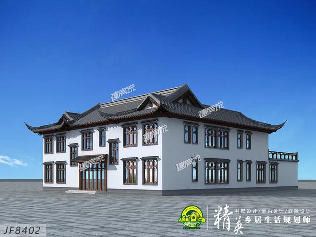 中式四合院別墅設(shè)計(jì)圖，建棟好別墅，造福幾代人