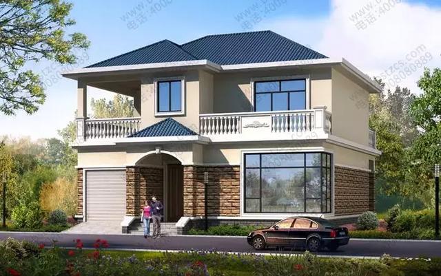 經(jīng)典二層帶車(chē)庫(kù)別墅設(shè)計(jì)圖，越是經(jīng)典越有韻味