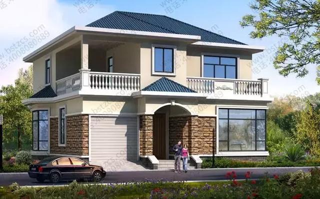 經(jīng)典二層帶車(chē)庫(kù)別墅設(shè)計(jì)圖，越是經(jīng)典越有韻味