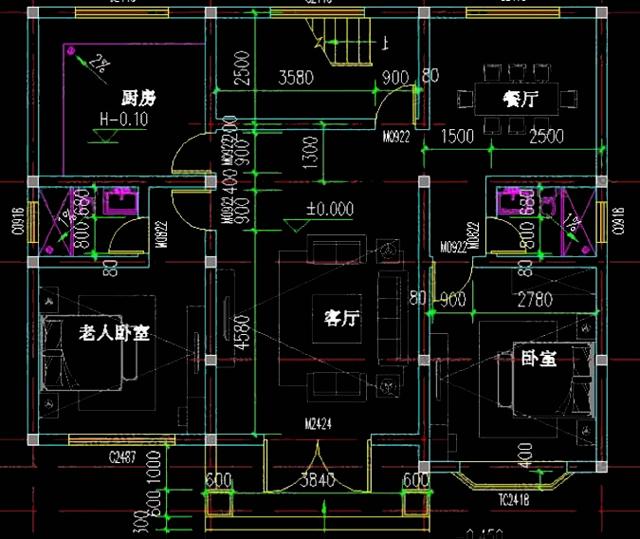 四層農(nóng)村自建房設(shè)計圖，磚混結(jié)構(gòu)，面積大，生活舒適