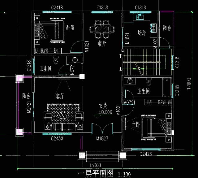 四層農(nóng)村自建房設(shè)計圖，磚混結(jié)構(gòu)，面積大，生活舒適