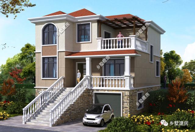 三層帶車庫別墅設計圖，外觀大氣，內(nèi)部設計合理，真是優(yōu)秀