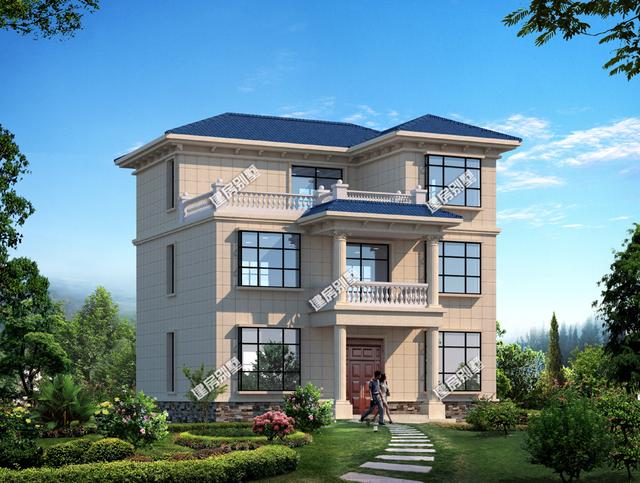 兩款三層農(nóng)村別墅自建房設計圖，開間11.8米，帶神位+超大露臺