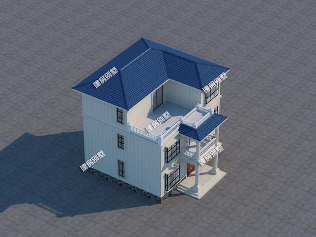 兩款三層農(nóng)村別墅自建房設計圖，開間11.8米，帶神位+超大露臺