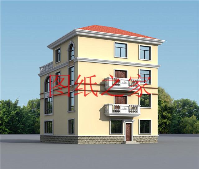 農(nóng)村四層別墅設(shè)計(jì)圖，層數(shù)多，空間大，適合人口多的家庭