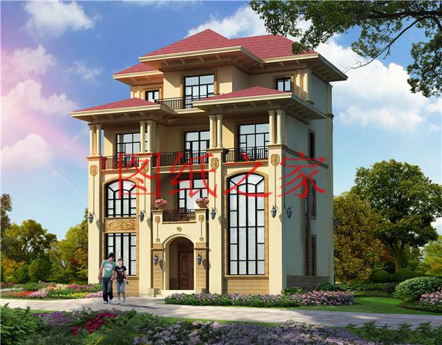 農(nóng)村四層別墅設(shè)計(jì)圖，層數(shù)多，空間大，適合人口多的家庭