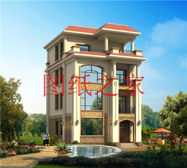 農(nóng)村四層別墅設(shè)計(jì)圖，層數(shù)多，空間大，適合人口多的家庭