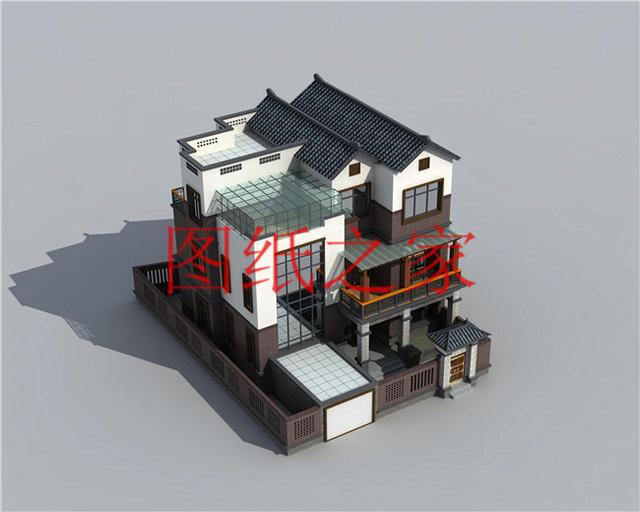 農(nóng)村四層別墅設(shè)計(jì)圖，層數(shù)多，空間大，適合人口多的家庭