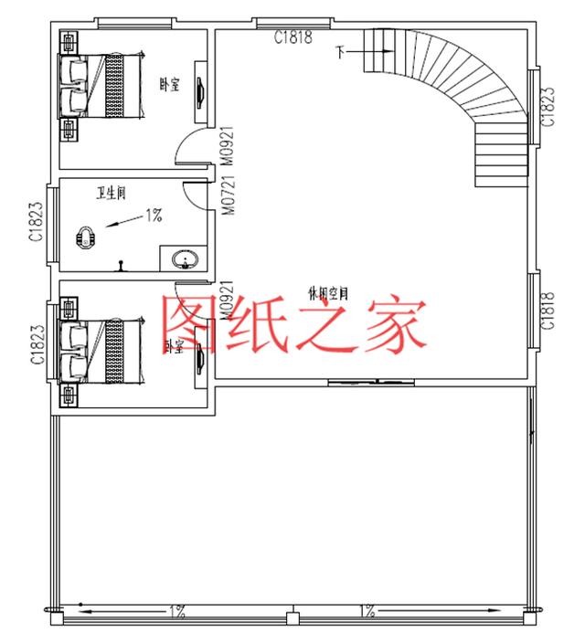 農(nóng)村四層別墅設(shè)計(jì)圖，層數(shù)多，空間大，適合人口多的家庭