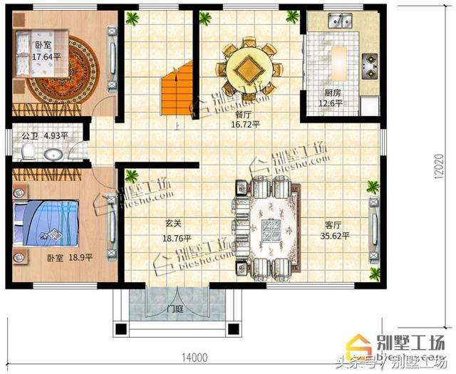 二層簡歐農(nóng)村別墅設(shè)計(jì)圖，外觀雅致明亮
